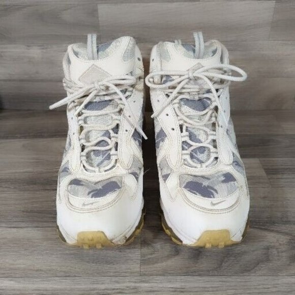 Rare Nike Air Max Terra Sertig Size 12 Hike Trail Run White Camo Full Air - Picture 2 of 8